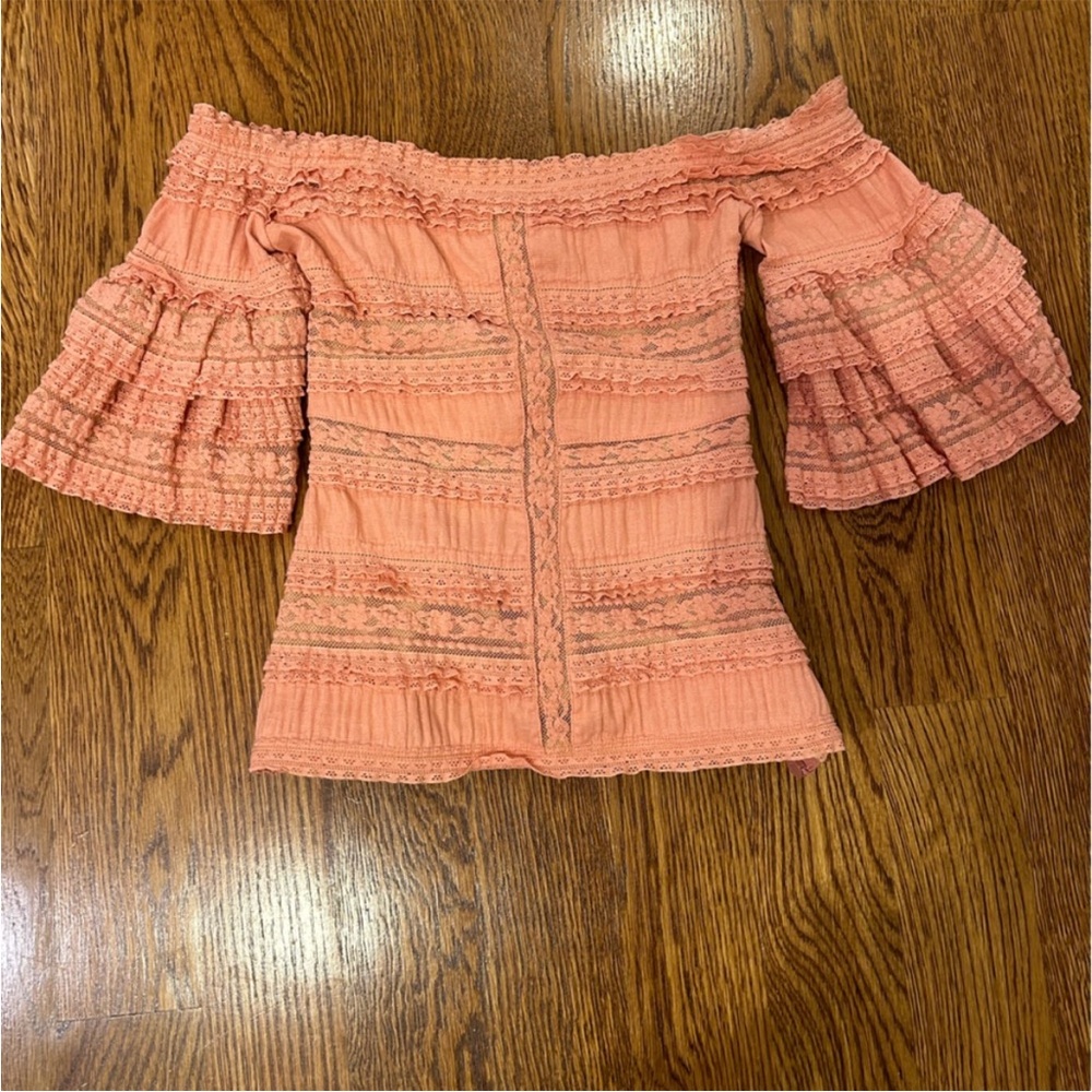 Cinq à Sept Pink Ruffled Blouse - Picture 5 of 6